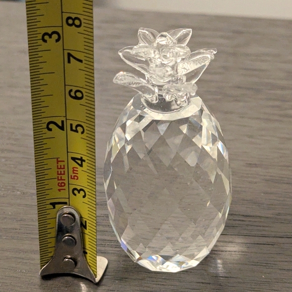 Simon Designs x2 Pineapple and Pear ,Paperweight Clear Crystal,faceted. - Picture 5 of 10